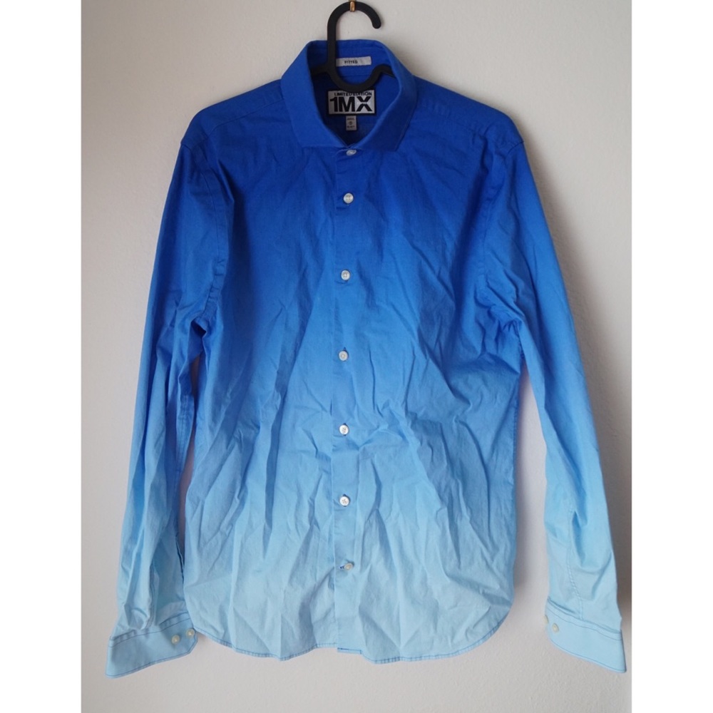 Men’s gradient fitted Button Down Shirt by Express